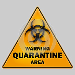 Sign of bio hazard. Quarantine zone.