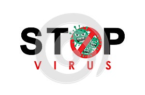 Sign caution virus. Stop coronavirus. Coronavirus outbreak. Coronavirus danger and public health risk disease and flu outbreak.