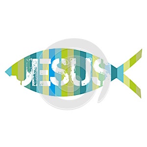 A sign of Christian fish. Christian illustration