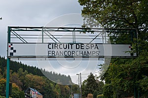 Sign Circuit De Spa Francorchamps