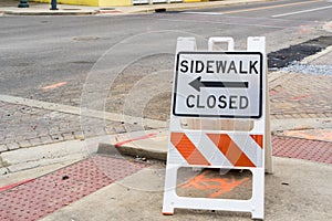 Sign at a construction area