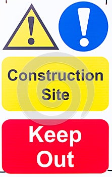 Sign 'Construction Site Keep Out'