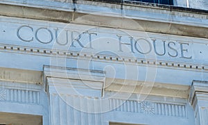 Sign for courthouse
