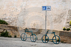 Sign for a cycles  parking area