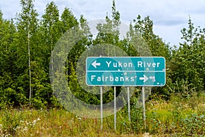 Sign at the Dalton Highway in Alaska