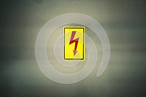 Sign of danger high voltage symbol