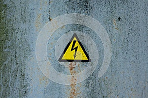 Sign of danger high voltage symbol