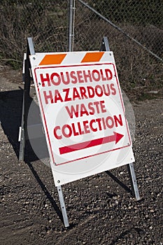 Sign directing to Household Hazardous Waste Collection photo