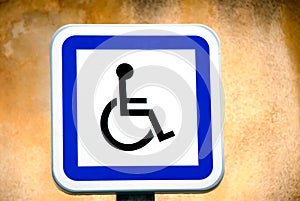 Sign for disabled