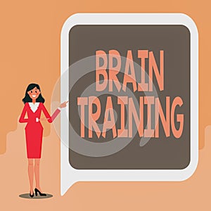Sign displaying Brain Training. Business showcase mental activities to maintain or improve cognitive abilities
