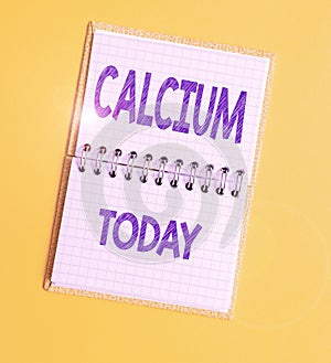 Sign displaying Calcium. Business approach fifth most abundant element in the human body Silverwhite metal Critical