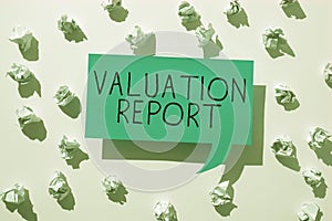 Inspiration showing sign Valuation Report. Business showcase process of converting an idea into a video Filmaking Woman photo