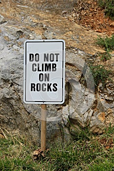 Sign Do Not Climb