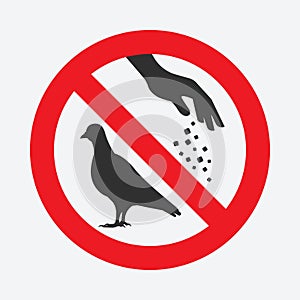 Sign do not feed birds photo