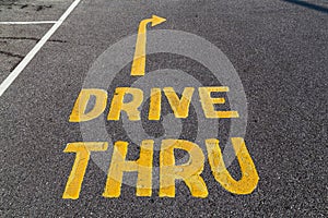 Sign for a drive through