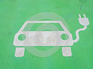 Sign for electric car graphic