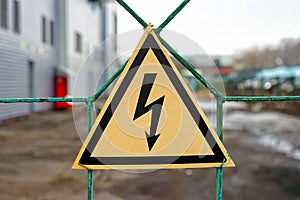 Sign electric danger
