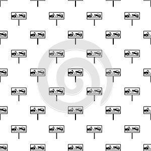 Sign evacuation of cars to impound yard pattern photo