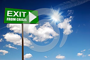 Sign exit from crisis