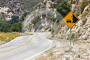 Sign for Falling Rocks