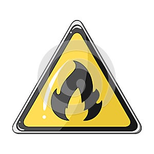 Sign of flammability.Oil single icon in cartoon style vector symbol stock illustration web.
