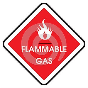 Sign flammable gas