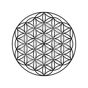 Sign of a flower of life, a pattern of circles