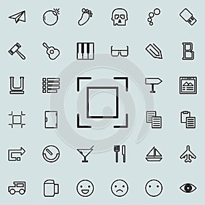 sign of focusing outline icon. Detailed set of minimalistic line icons. Premium graphic design. One of the collection icons for we