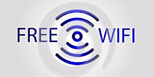 Sign of free internet connection