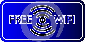 Sign of free internet connection