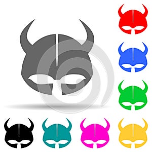 sign in the game skull multi color style icon. Simple glyph, flat vector of game icons for ui and ux, website or mobile
