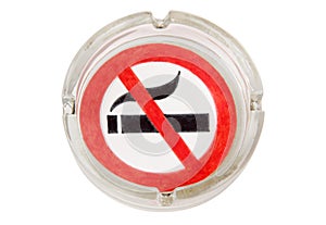 Sign of glass ashtray