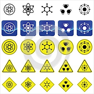Sign graphics for atom and molecule structure