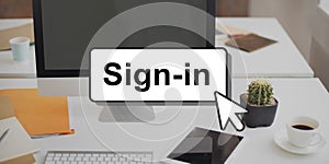 Sign-In Guidepost Information Message Pattern Concept