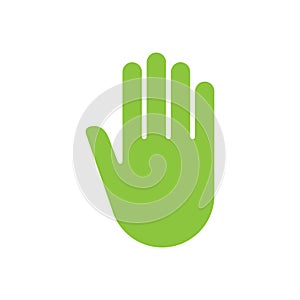 Sign hand push icon