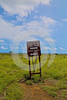 Sign Hawaii South Point