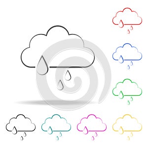 a sign of heavy rain icon. Elements of weather multi colored icons. Premium quality graphic design icon. Simple icon for websites,