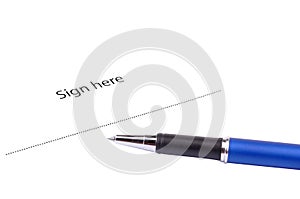 sign here