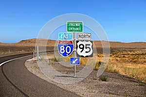 Sign Highways US Interstate photo