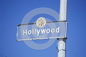 A sign for Hollywood, California photo