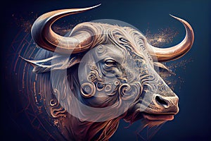the sign of the horoscope Taurus in the twelve zodiacs - Generative AI
