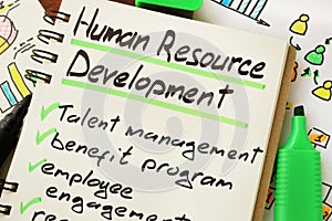 Sign human resource development.