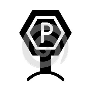 Sign glyph flat vector icon