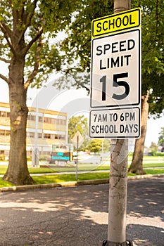 School Zone Speed Limit Sign