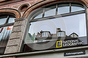 Sign of the international company National Geographic