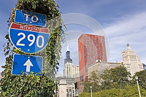 Sign of Interstate 290