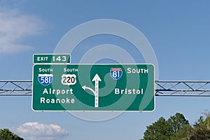 Sign on Interstate 81 South towards Bristol, Virginia Tennessee photo