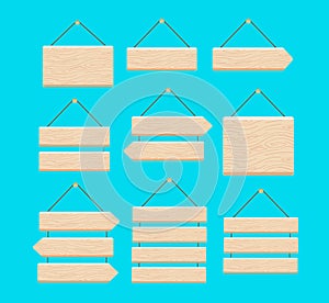 sign label wood hanging vector illustration