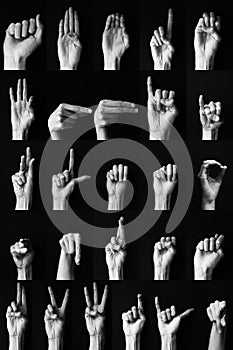 Sign language: American alphabet