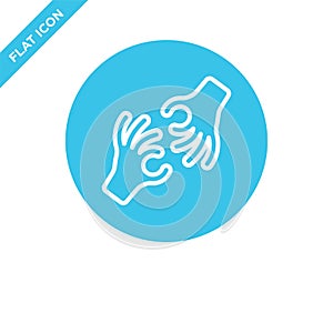 sign language icon vector from accessibility collection. Thin line sign language outline icon vector  illustration. Linear symbol